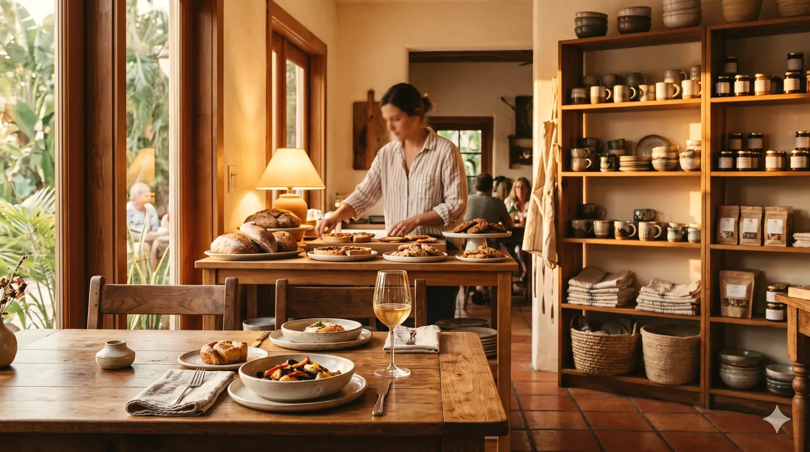 Warm interior of an independent Florida business
